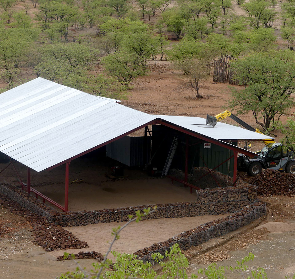 aerial view of Onguta school under construction